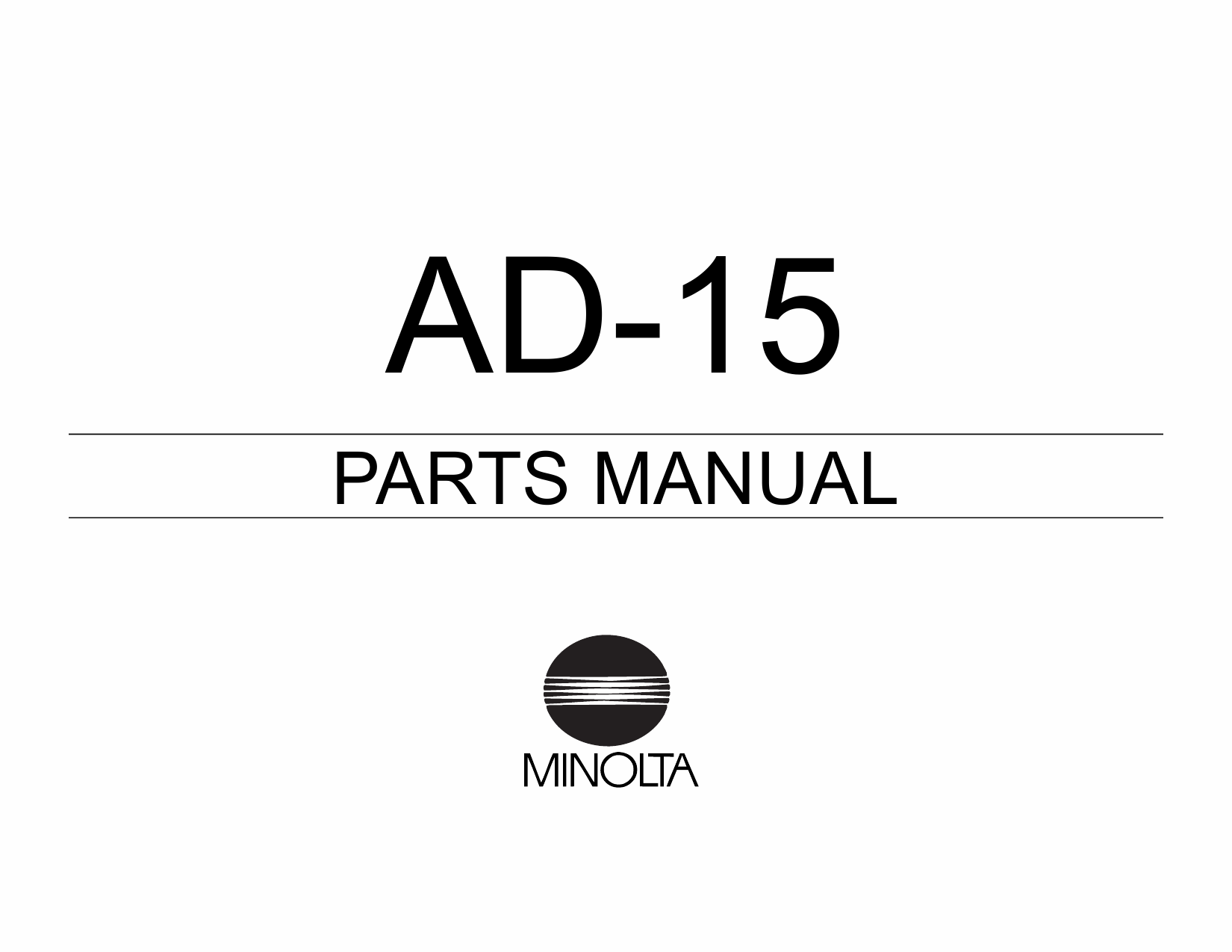 Konica-Minolta Options AD-15 Parts Manual-1